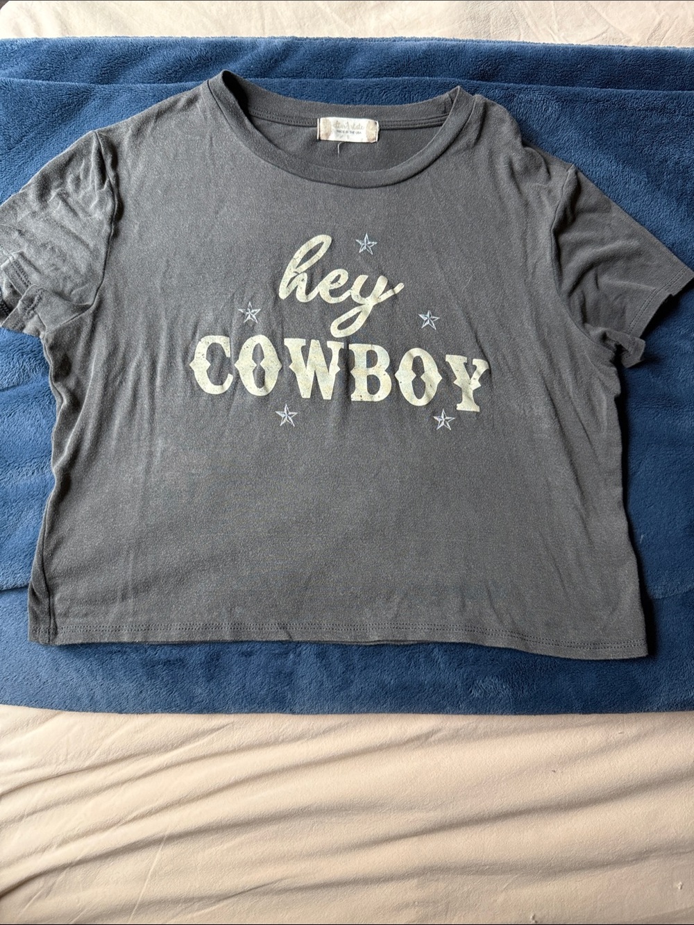 Hey Cowboy Graphic Tee - Women’s crop top